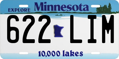 MN license plate 622LIM