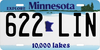 MN license plate 622LIN