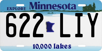 MN license plate 622LIY