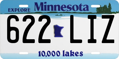 MN license plate 622LIZ
