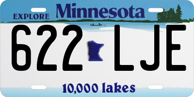 MN license plate 622LJE
