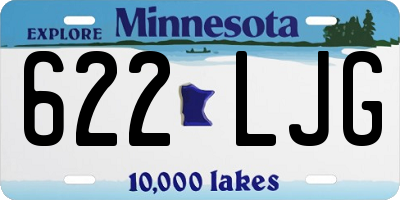 MN license plate 622LJG