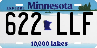 MN license plate 622LLF