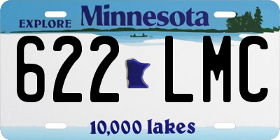 MN license plate 622LMC