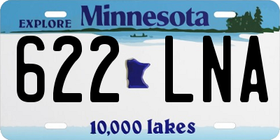 MN license plate 622LNA