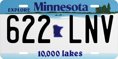 MN license plate 622LNV