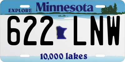 MN license plate 622LNW