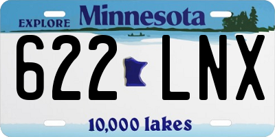 MN license plate 622LNX