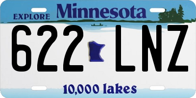 MN license plate 622LNZ