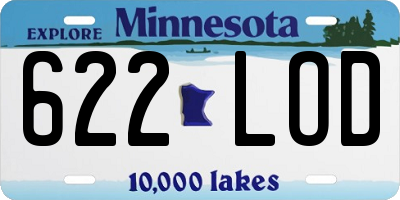 MN license plate 622LOD