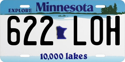 MN license plate 622LOH