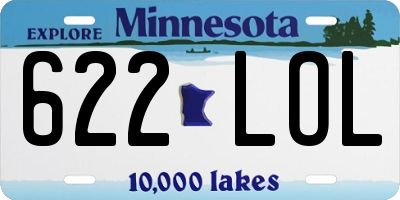 MN license plate 622LOL