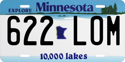 MN license plate 622LOM