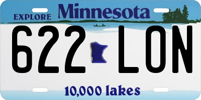 MN license plate 622LON