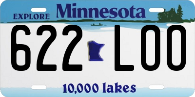 MN license plate 622LOO