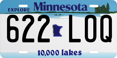 MN license plate 622LOQ