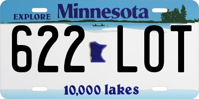 MN license plate 622LOT
