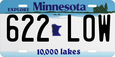 MN license plate 622LOW