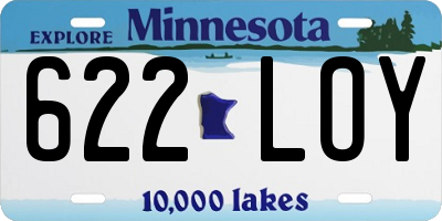 MN license plate 622LOY