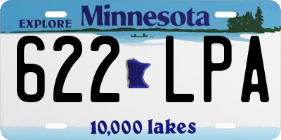 MN license plate 622LPA