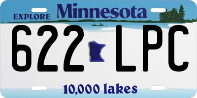 MN license plate 622LPC