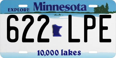 MN license plate 622LPE