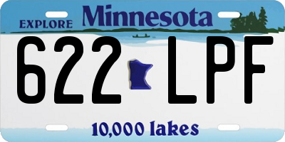 MN license plate 622LPF