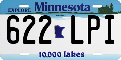 MN license plate 622LPI