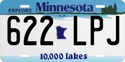 MN license plate 622LPJ