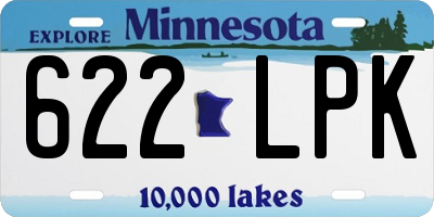 MN license plate 622LPK