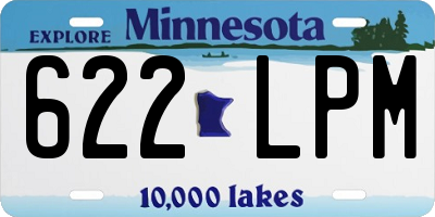 MN license plate 622LPM