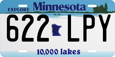 MN license plate 622LPY