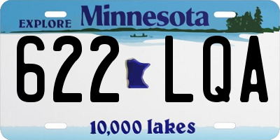 MN license plate 622LQA