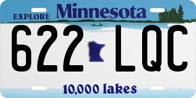 MN license plate 622LQC