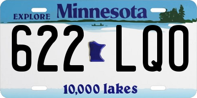 MN license plate 622LQO