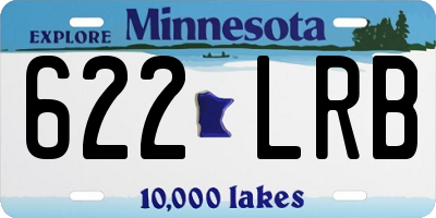 MN license plate 622LRB