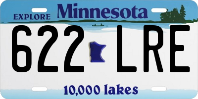 MN license plate 622LRE
