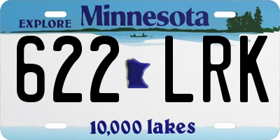 MN license plate 622LRK
