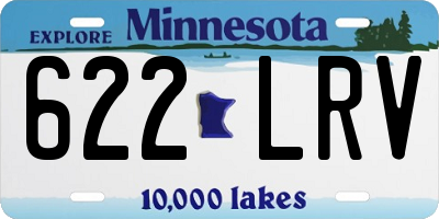 MN license plate 622LRV