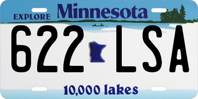 MN license plate 622LSA