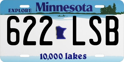 MN license plate 622LSB