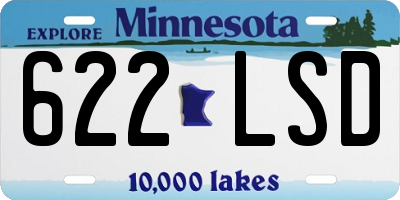 MN license plate 622LSD
