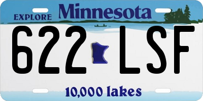 MN license plate 622LSF