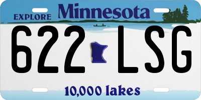 MN license plate 622LSG