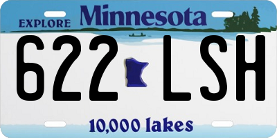 MN license plate 622LSH