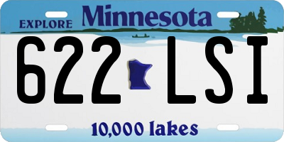 MN license plate 622LSI