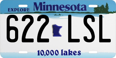 MN license plate 622LSL