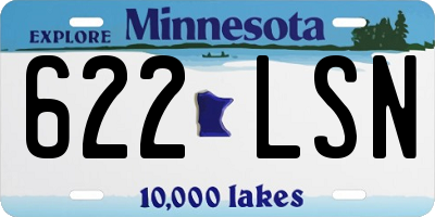 MN license plate 622LSN
