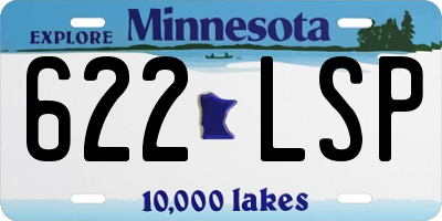 MN license plate 622LSP