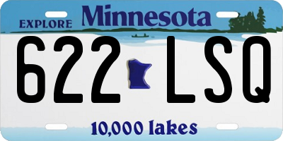 MN license plate 622LSQ